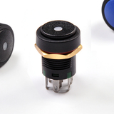 A5166 waterproof pushbutton switch with light black