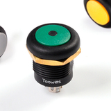 A4166 waterproof pushbutton switch with light green