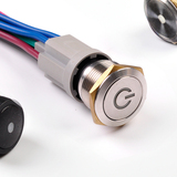A5197 metal waterproof pushbutton switch with power light