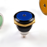 A4196 metal waterproof pushbutton switch with light blue